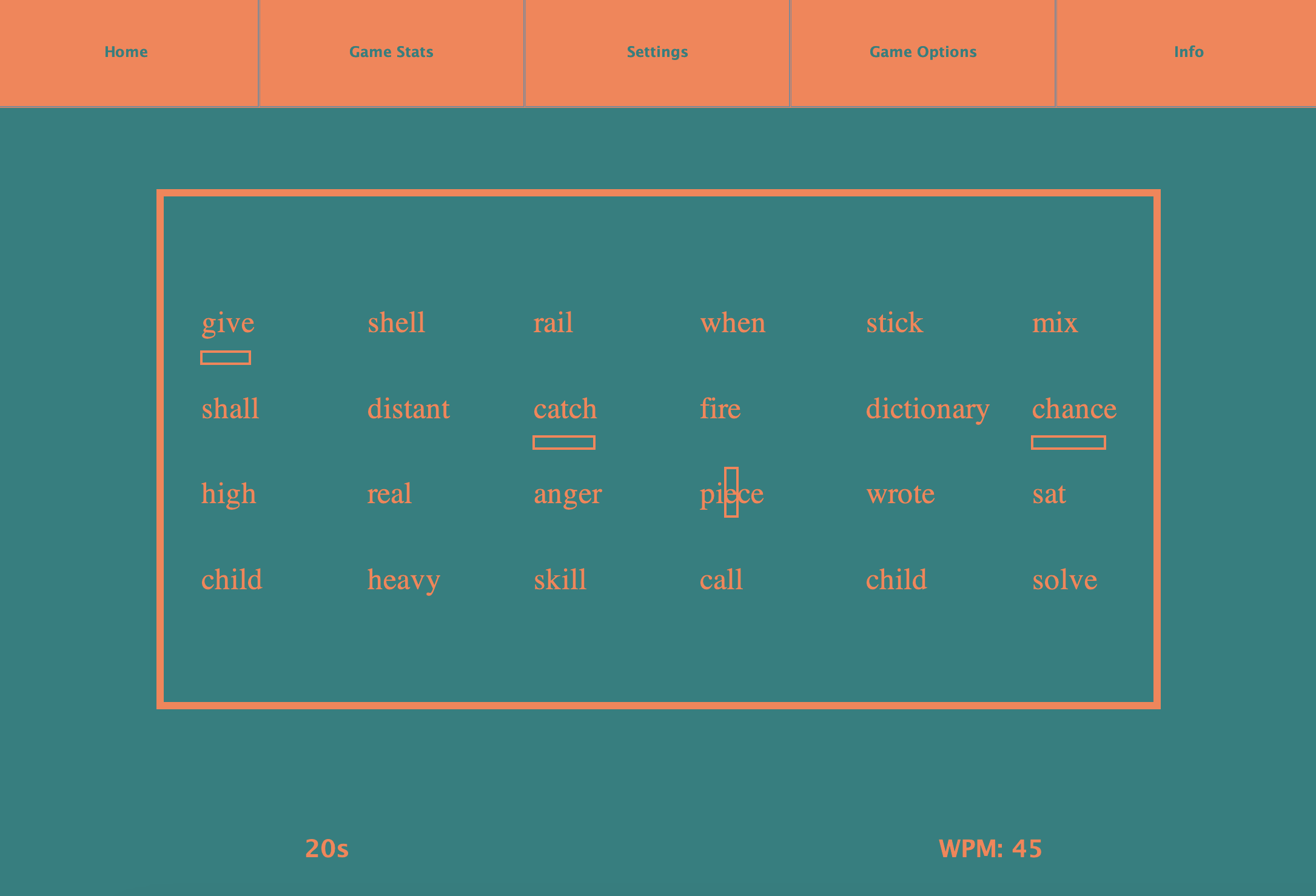 Typing Wizard screenshot