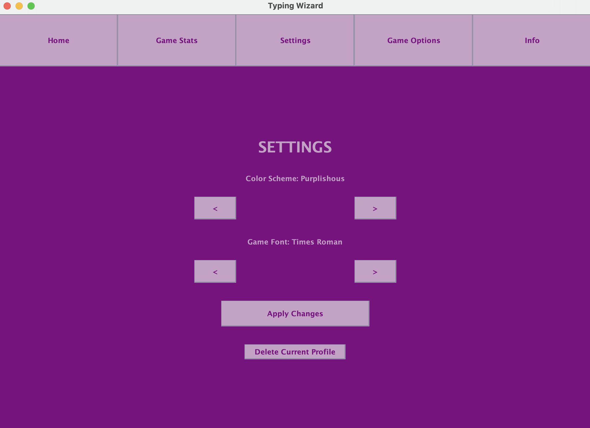 Typing Wizard screenshot