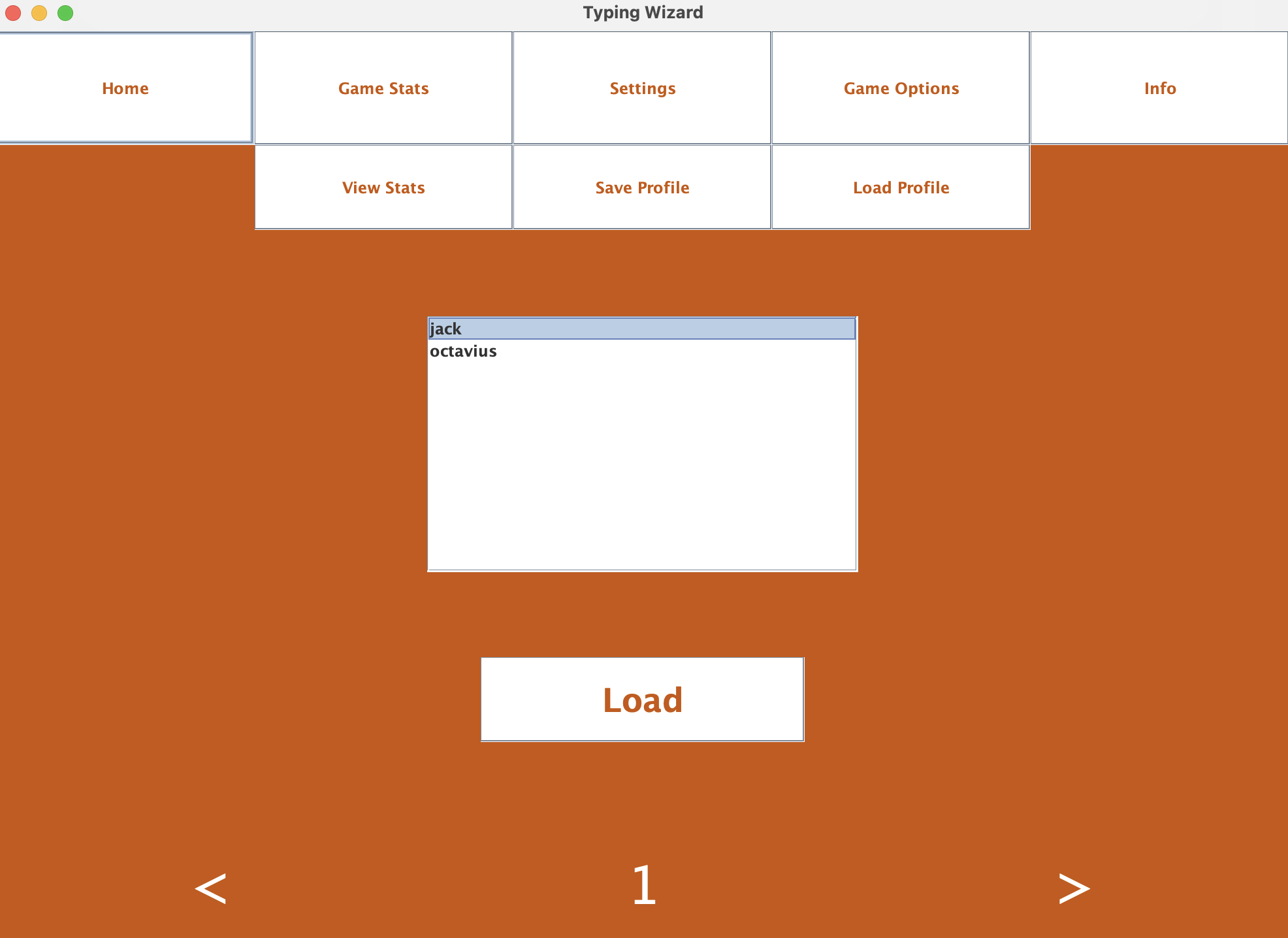 Typing Wizard screenshot