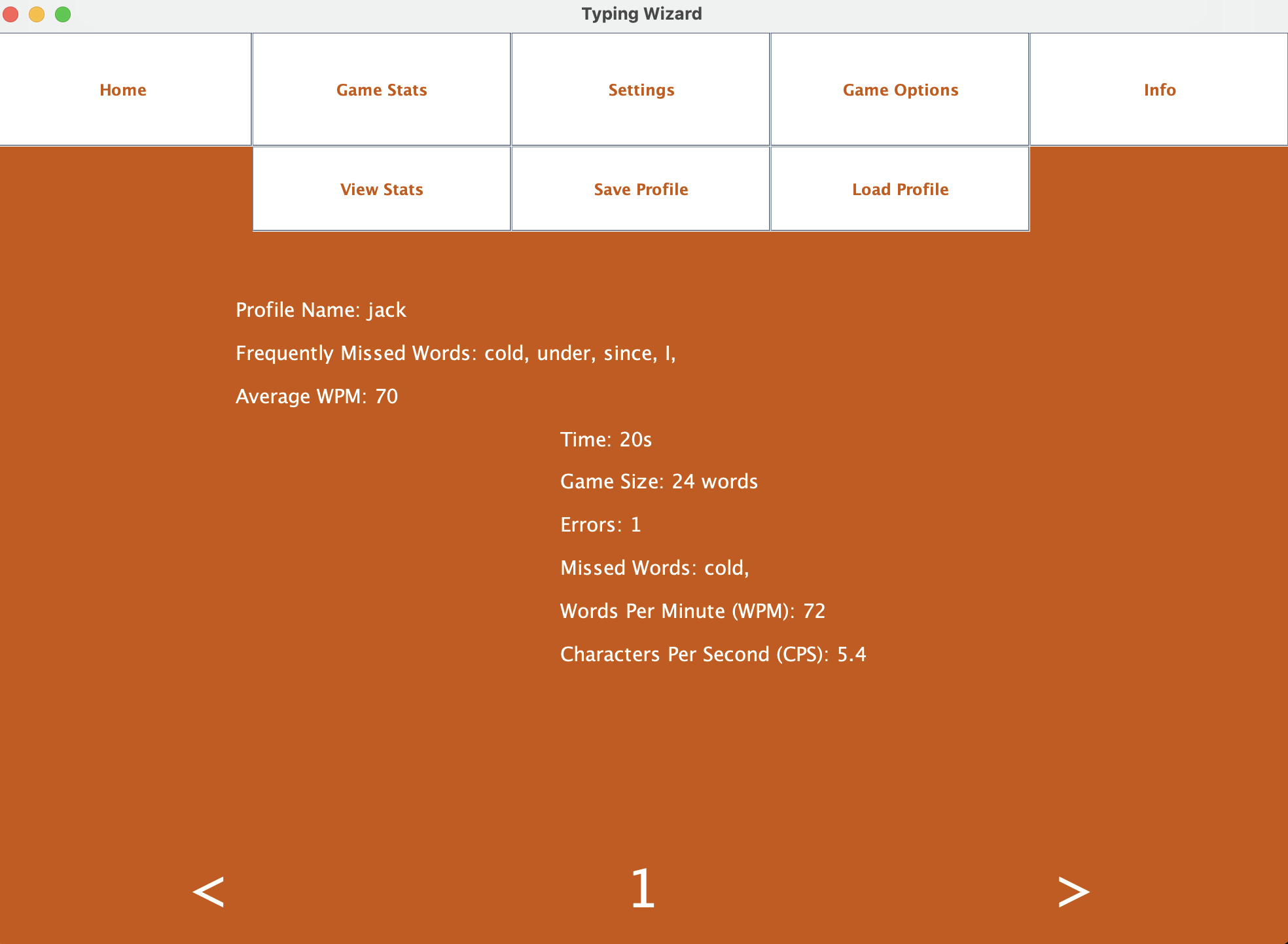 Typing Wizard screenshot